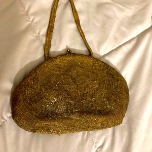 Antique turn of the century hand beaded handbag from Belgium
Circa 1900s